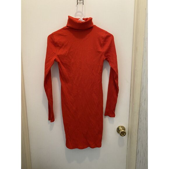 Wild Fable Red Turtle Neck Cable Knit Sweater Dress Size S NWT - Picture 1 of 4
